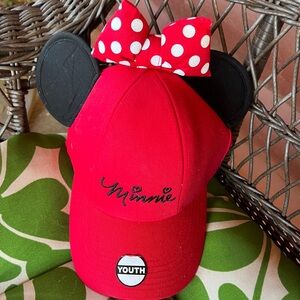 Disney Jerry Leigh Snapback Adjustable Minnie Mouse Ears Youth Ball Cap Hat NWT